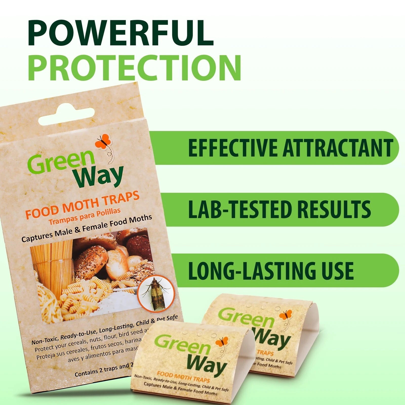 Food Moth Traps Non-Toxic, Ready-to-Use, Long-Lasting 2 Pack by GreenWay gallery
