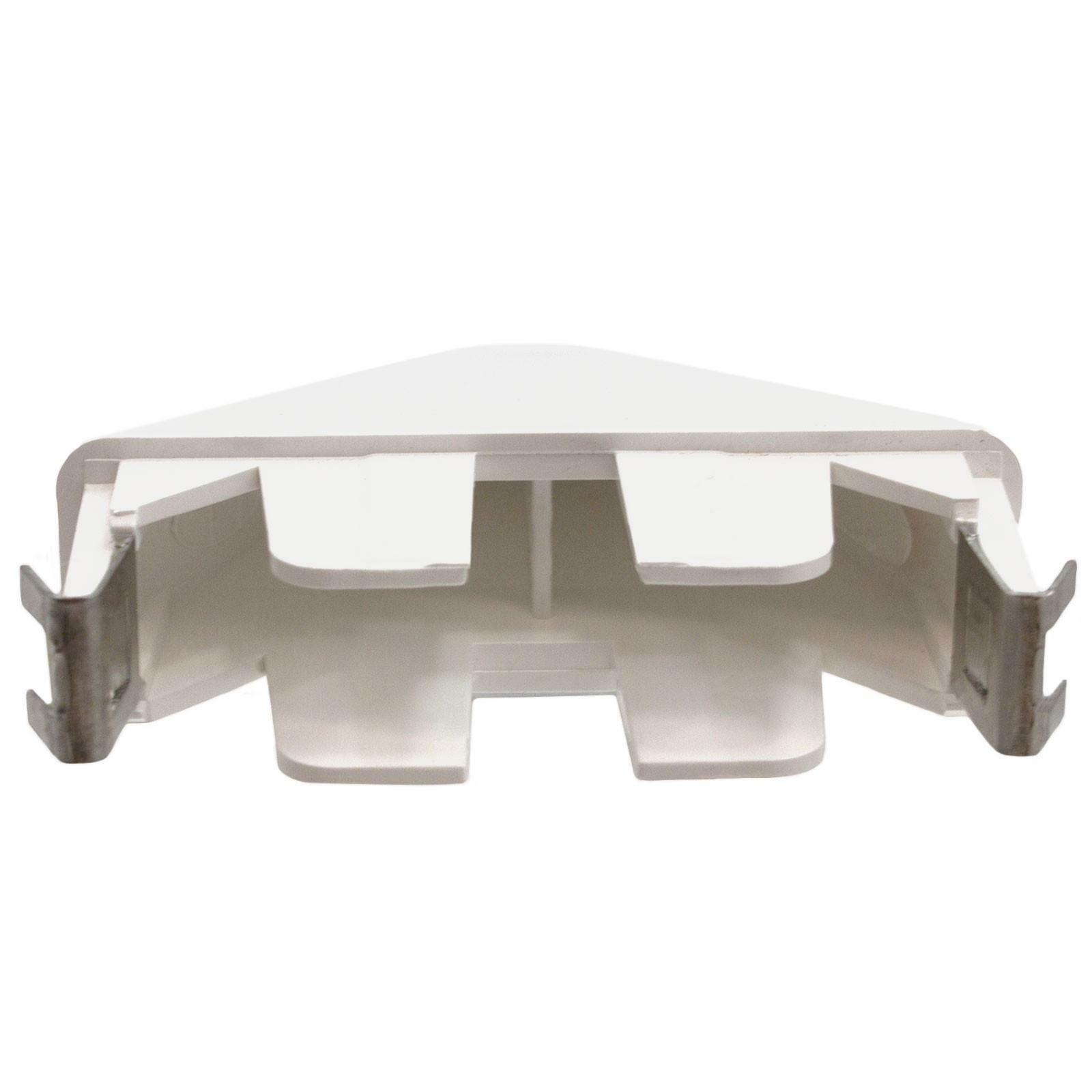 White 7/8 Inch x 3 Inch Vinyl Sharp Point Picket Fence Caps Pack of 6 gallery
