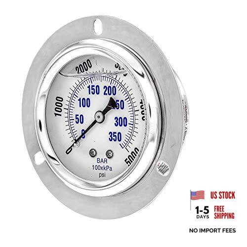 PRO-204L-254R Panel Mount Front Flanged Glycerin Filled 0 - 5,000 PSI