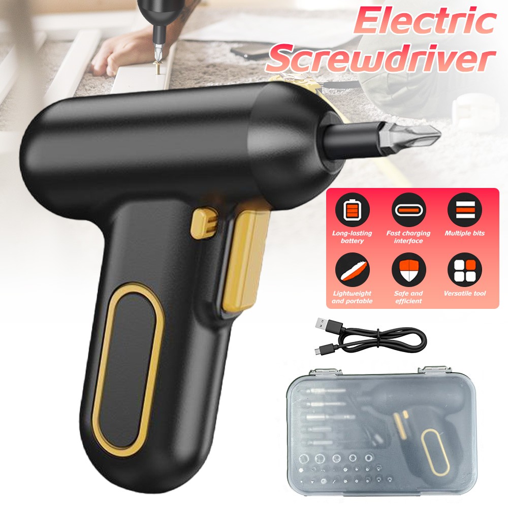 29IN1 Electric Screwdriver Rechargeable Cordless Drill Driver Power Tool Bit Set gallery
