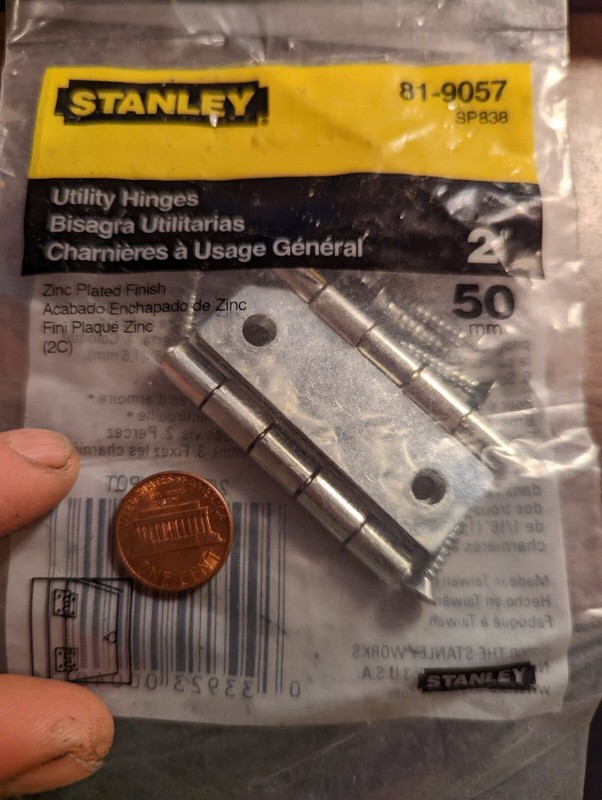 STANLEY 2 INCH (50 MM) UTILITY HINGES, 81-9057, NEW IN SEALED PACKAGE NEW OLD S gallery
