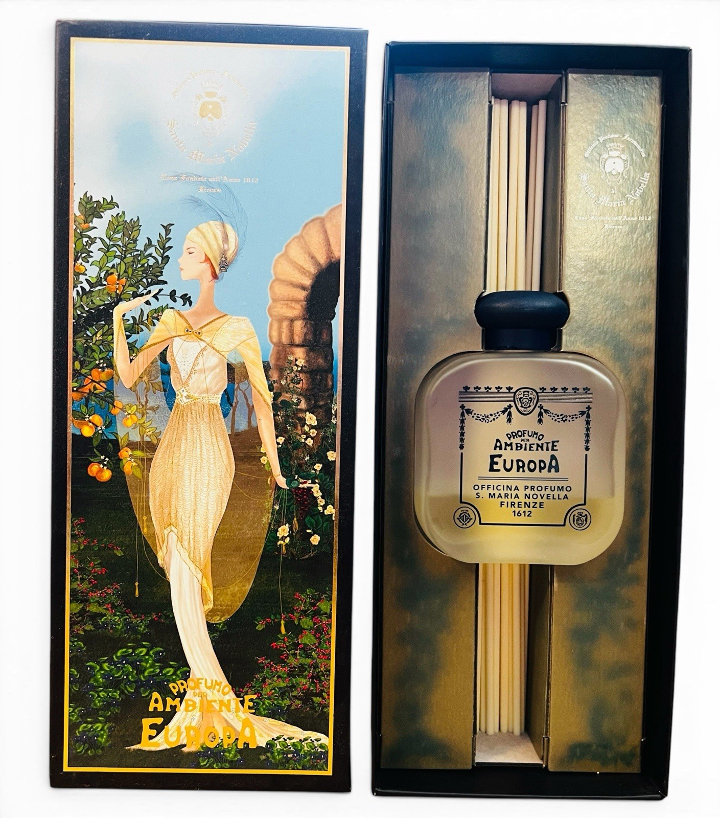 Santa Maria Novella Europa Room Diffuser 250ml 1/3 Full Reeds Italy Orig Box gallery