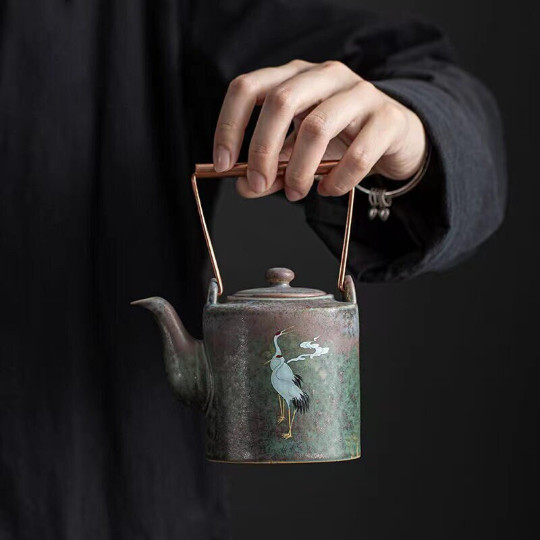 Ceramic Teapots Crane Pottery Tea Pot for Tea Lovers gallery