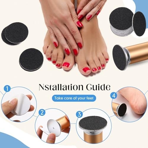 500 Pcs Sanding Discs for Electric Foot File - Grit 60/80/100/180 - Callus Remov gallery