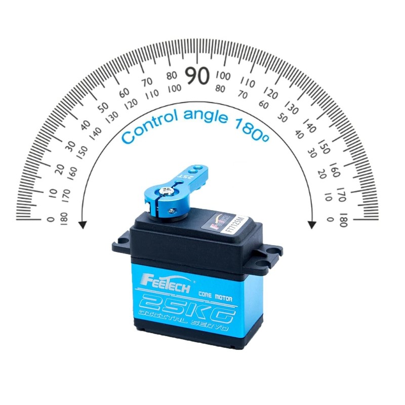25KG RC Servo Coreless Servo 7.4V Steering Aluminum Motor Servos 180° for 1 gallery