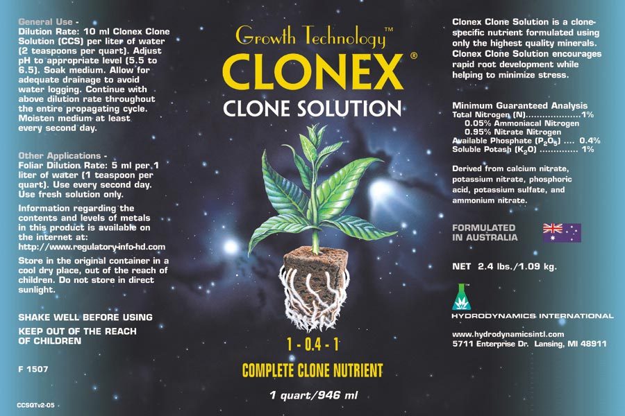 Clonex Cloning / Seedling Feeding Solution All Custom Sizes Available BAY HYDRO gallery
