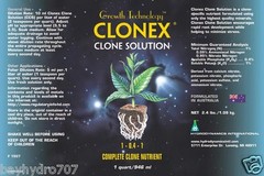 Clonex Cloning / Seedling Feeding Solution All Custom Sizes Available BAY HYDRO