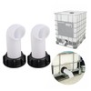 2X IBC Container Adapter Outlet Spout 90 Degree Rain Water Tank Accessories 60mm gallery