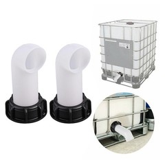 2X IBC Container Adapter Outlet Spout 90 Degree Rain Water Tank Accessories 60mm
