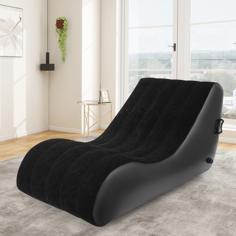 S-shaped Sofa Bed Modern Inflatable Sofa Bed Folding Sofa Bed Black Sofa Bed gallery