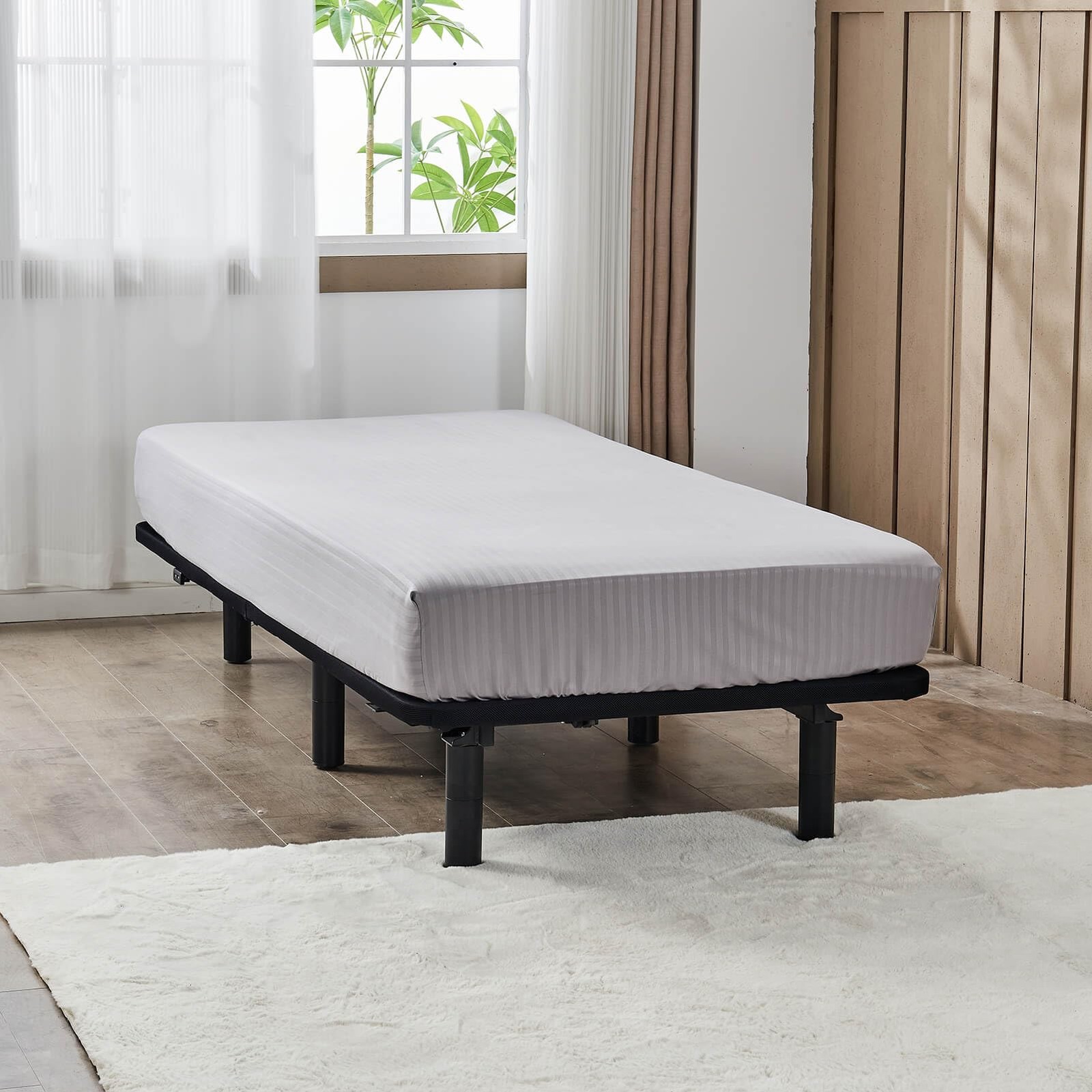 Grey Striped Fitted Sheet For RV Narrow Twin Bed Microfiber 30x75 In 2 PCS gallery