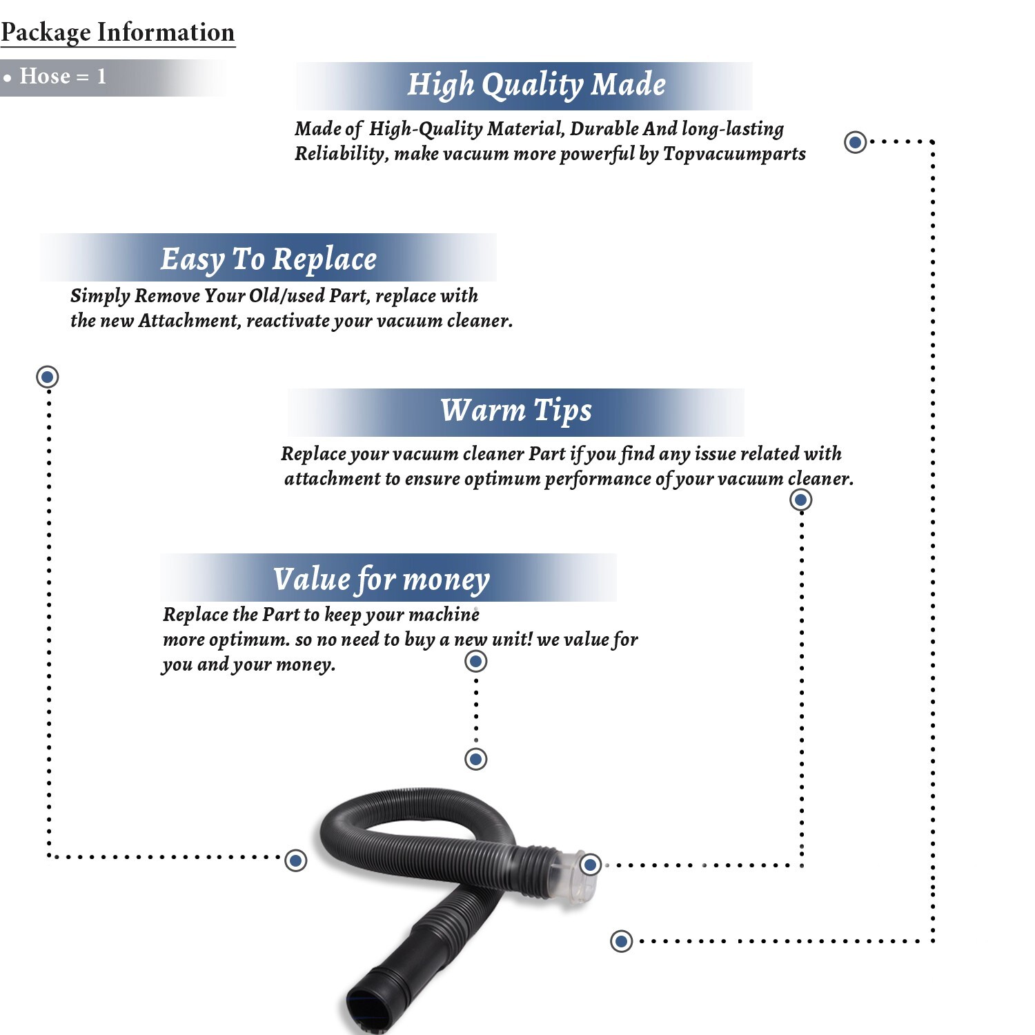 Fits For Bissell PowerForce Helix Hose - 2038074 gallery