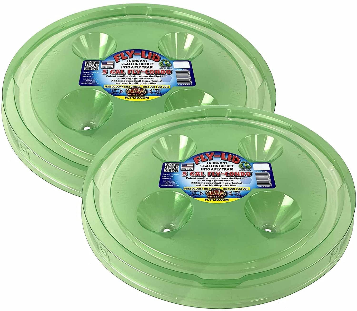 Fly Lid / Fly Trap 2 PK Eco-Friendly No Poison FREE SHIPPING gallery