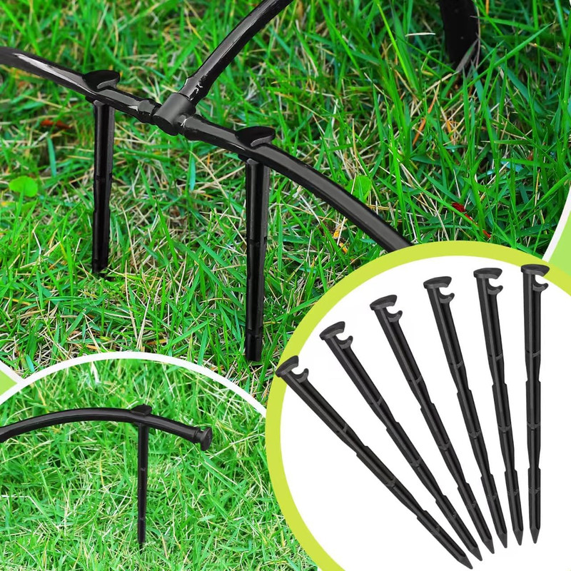 200 Pack Irrigation Drip Support Stakes 1/4 Inch Tubing Hose Holder gallery