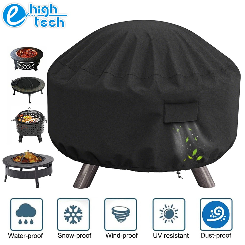 30" Heavy Duty Fire Pit Cover Round Sun Protector Waterproof BBQ Grill Cover gallery