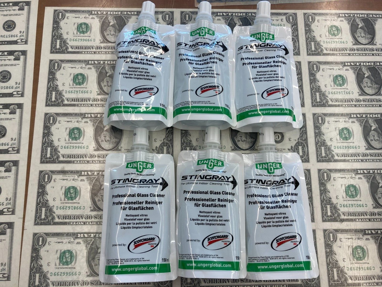 Unger Stingray Professional Glass Cleaner by 3M Scotchgard 150ml lot of 6 SRL01 gallery