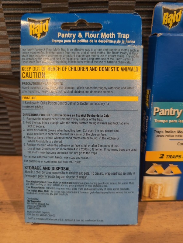 4 Boxes Raid Pantry & Flour Moth Traps. Lasts 6 months. No Insecticides. 8 Total gallery