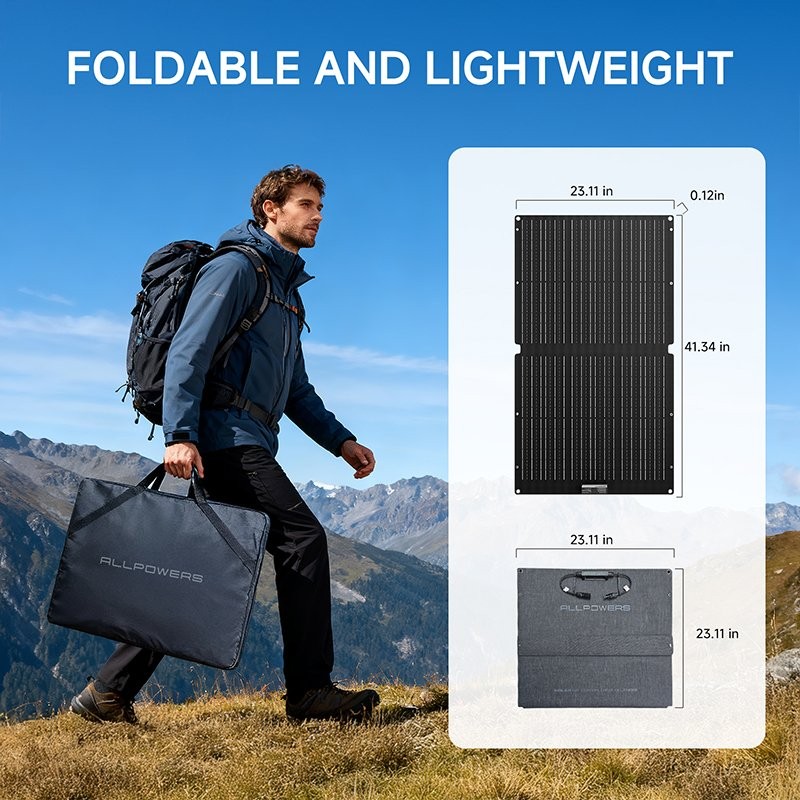 ALLPOWERS SP027 100W Portable Foldable Solar Panel For Outdoor Camping Van Trip gallery