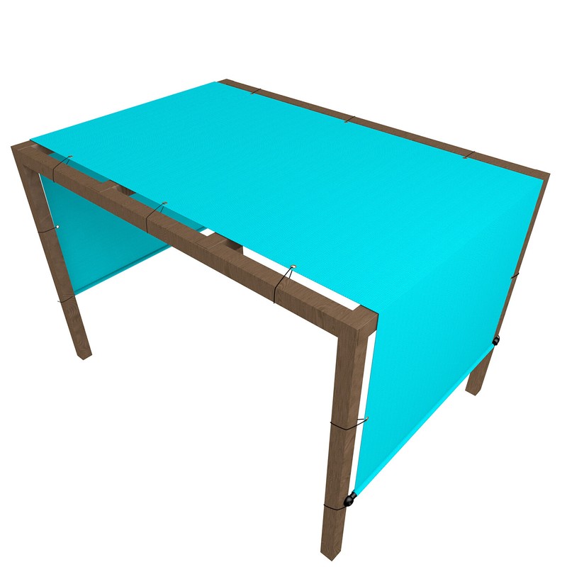 9' Waterproof Replacement Pergola Shade Cover Panel w/Rod Yard Garden Turquoise gallery