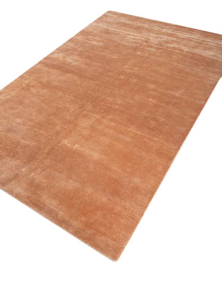 Handmade Hand Loom Viscose Rug Luxury Color caramel cream Design Carpet Rug gallery