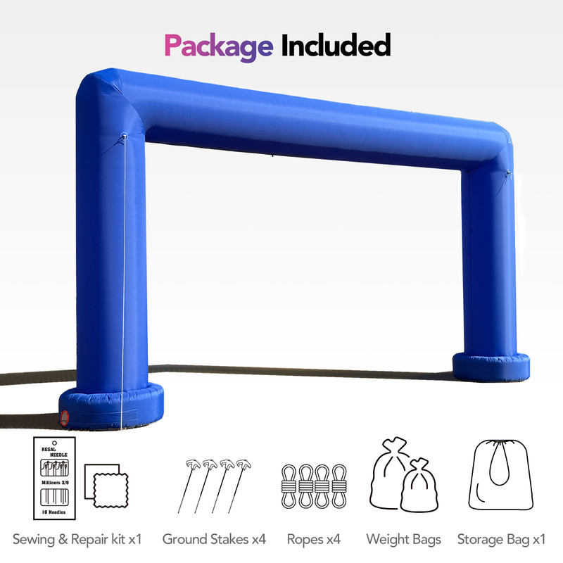 Large 21Ft Square Inflatable Arch with built-in blower - Blue gallery