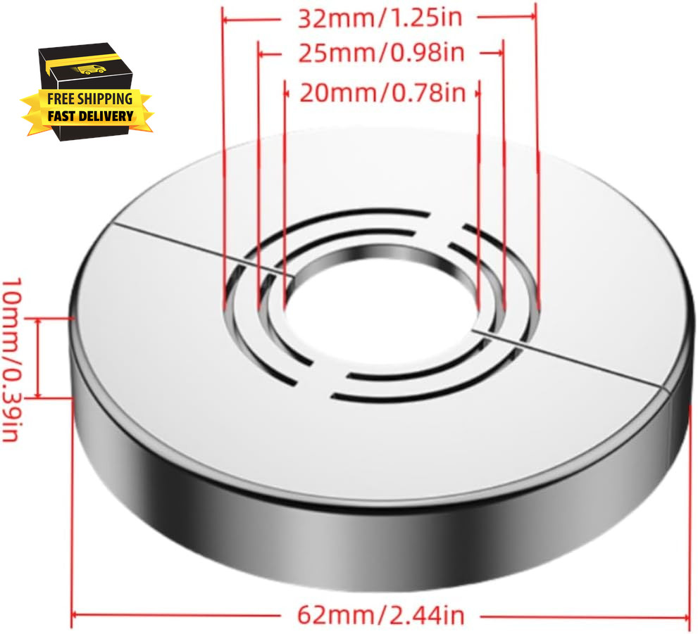 Round Wall Split Flange, 20Mm/25Mm/32Mm Cut-To-Size Flange Plate Pipe Cover, Sna gallery