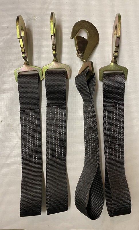 4- 2x8’ Long Replacement Straps & 4-2x14” Short Ends For Ratchet Assembly USA gallery