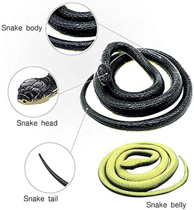 52 Fake Large Rubber Snake Realistic Lifelike Scare Prank Gag Gift Joke Kid Toy″ gallery