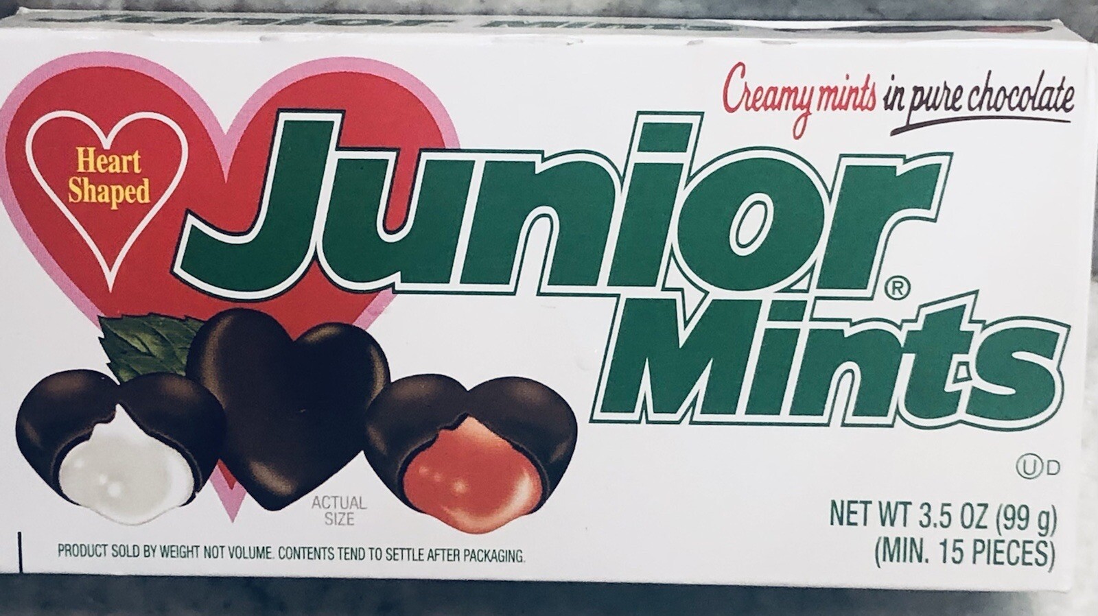 Valentines Day Candy Junior Mints Heart Shaped 3.5 OZ Box-NEW-SHIPS SAME BUS DAY gallery