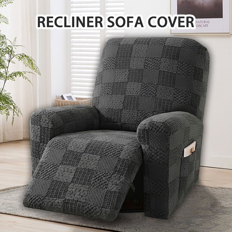4PCS Stretch Recliner Slipcovers With Pocket,Soft, comfortable, machine washable gallery