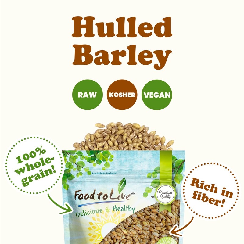 Hulled Barley Grain – 100% Whole Grain, Vegan, Great for Home Baking, Brewing gallery