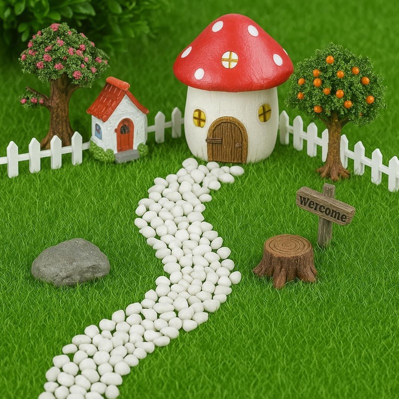 Versatile 6"x6" Artificial Grass for Dollhouse Decor and Fairy Gardens - 4 Pack gallery