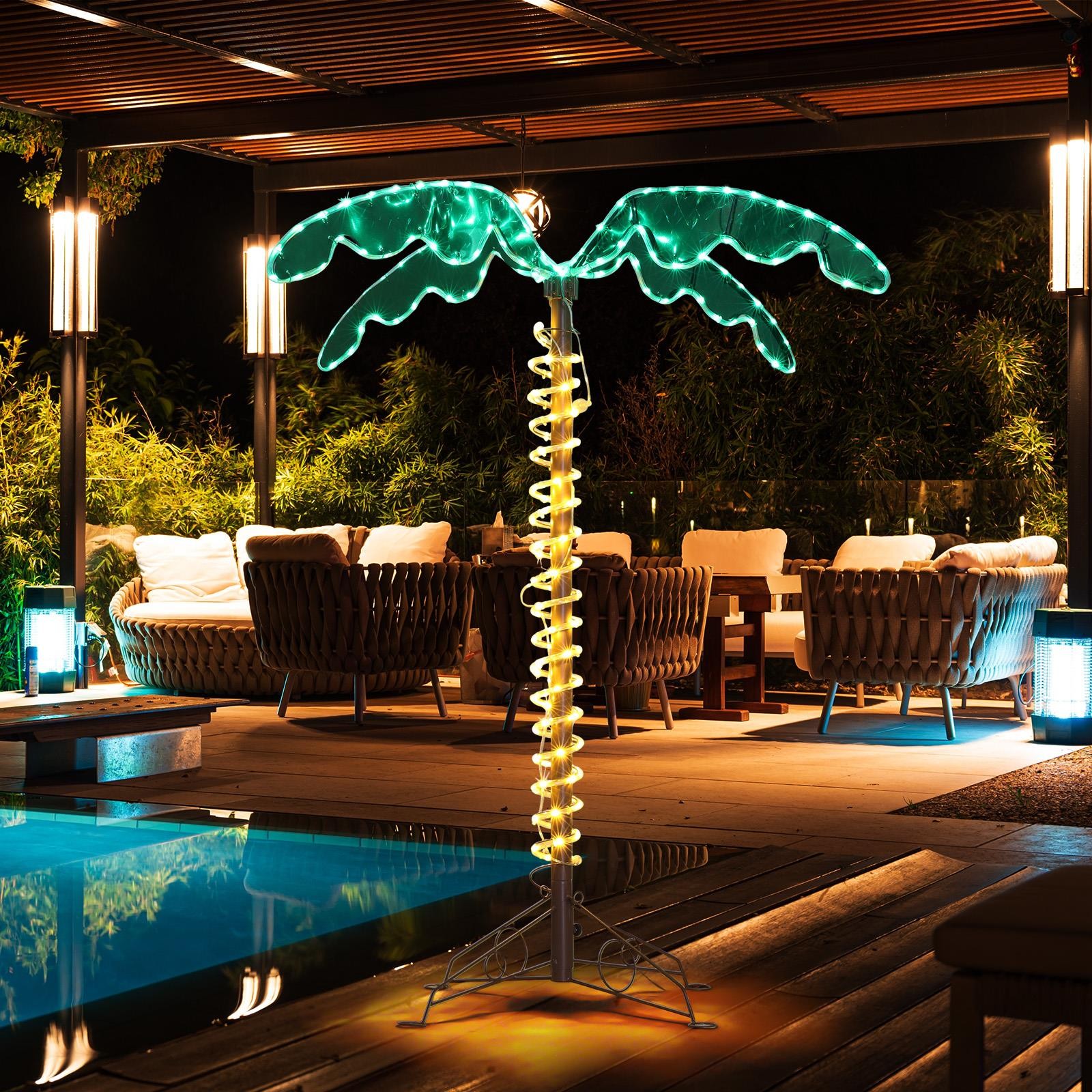 Artificial LED Lighted Coconut Tree for Pool Beach Yard Party Bar Decoration gallery
