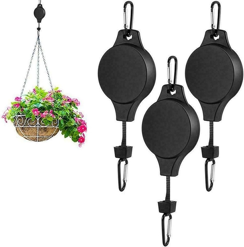 Gardening Plant Hooks Retractable Elevating Hanging Basket Bird Cage Bird gallery