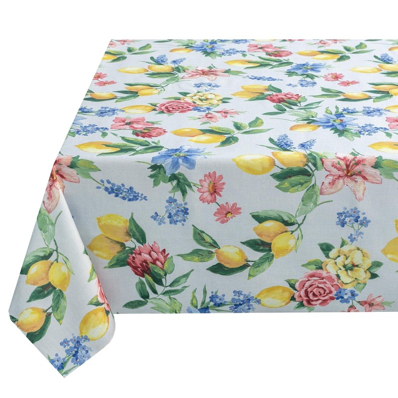 Spillproof Spring/Summer Durable Heavyweight Fabric Indoor Outdoor Tablecloth... gallery