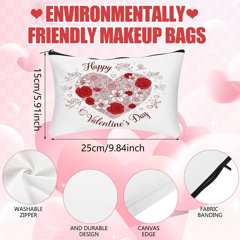 24 Pcs Canvas Tote Bag Bulk with Makeup Bag 13 x 15 Inches Medium 10 oz Light... gallery