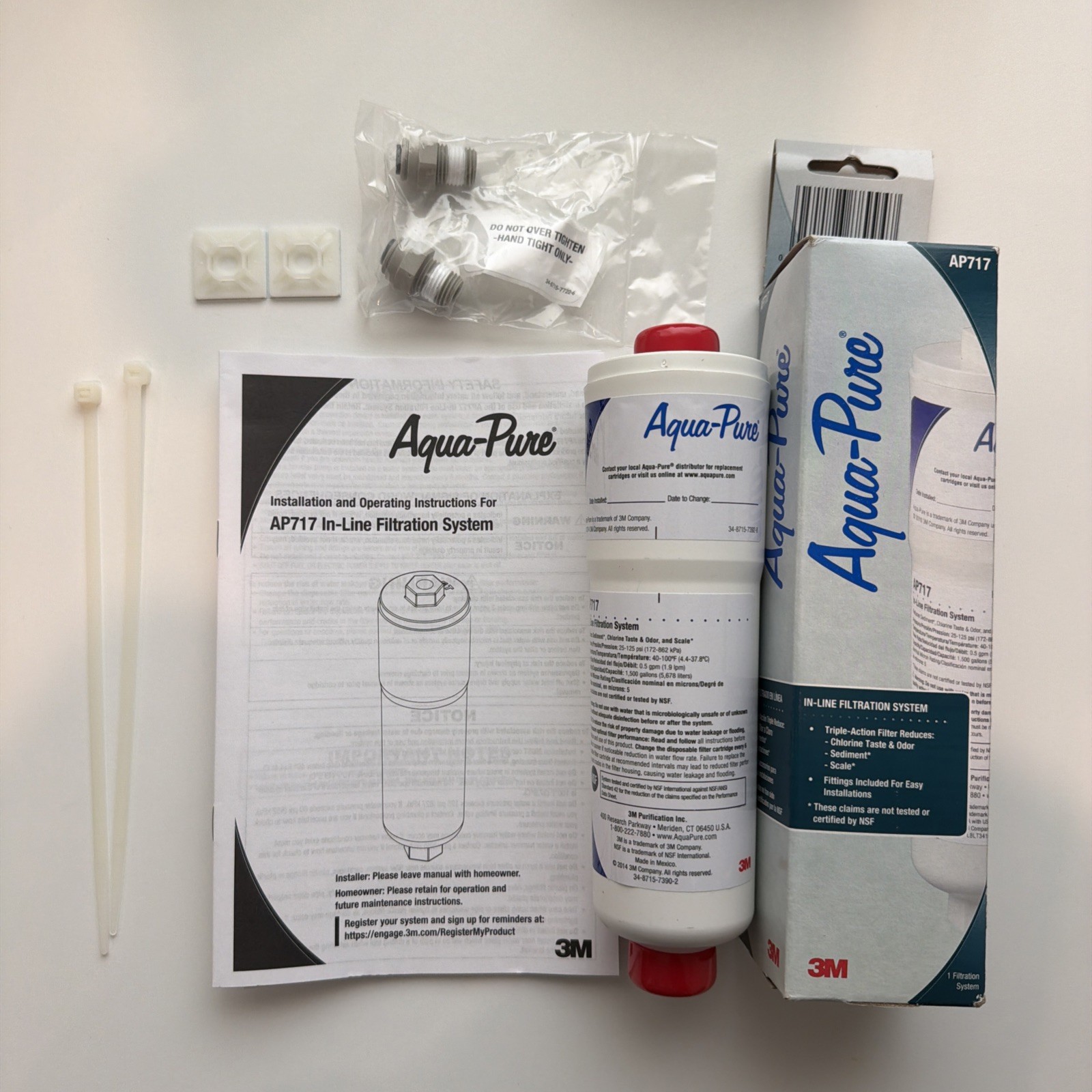 3M Aqua-Pure AP717 5 Micron Inline Carbon Water Filter 1/4 NPT gallery