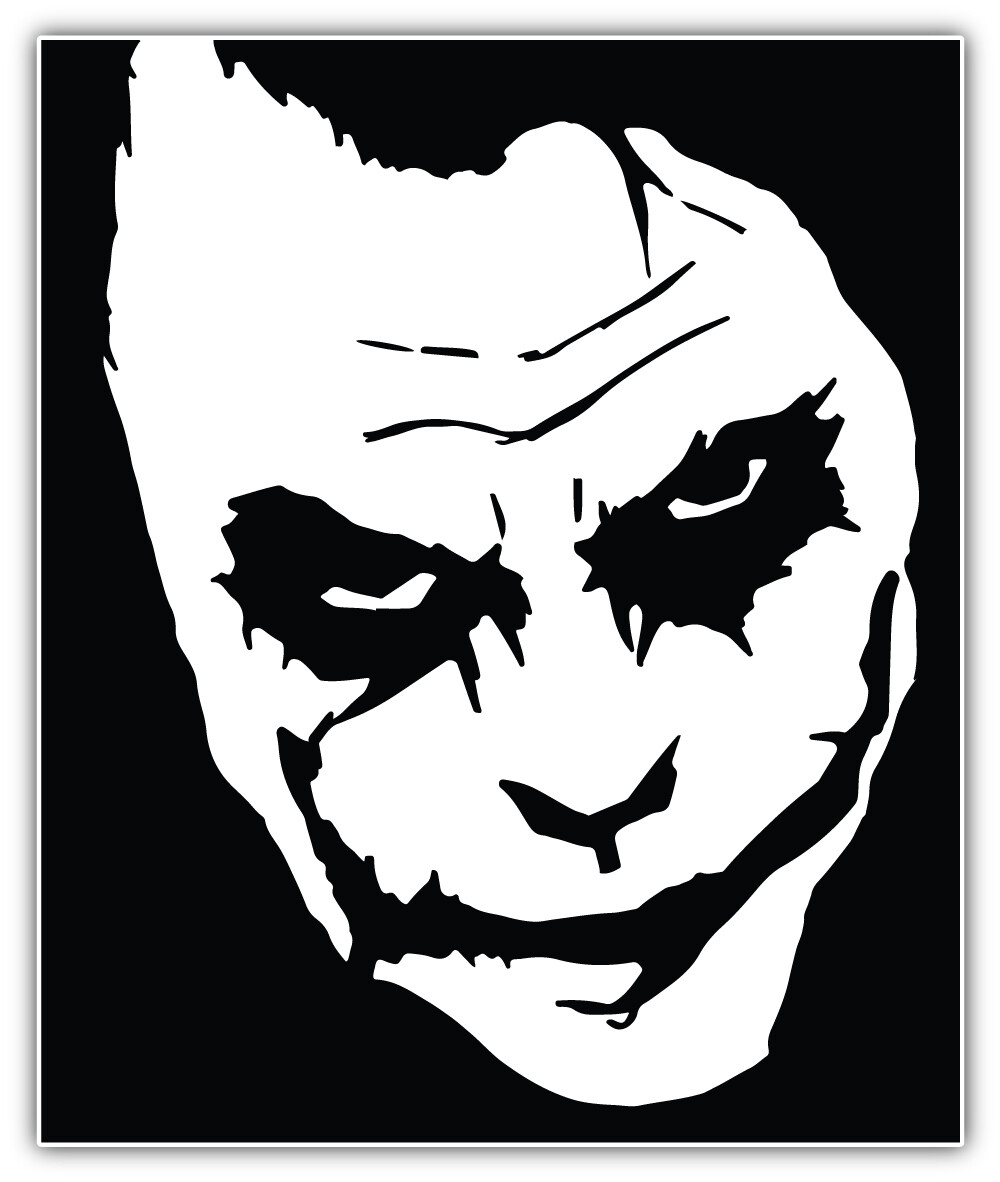 Batman VS Joker Face Sticker Bumper Decal - ''SIZES'' gallery