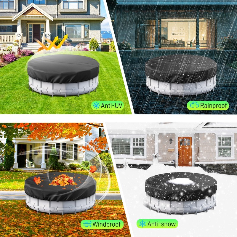 Above Ground Supreme Plus Round Swimming Pool Winter Cover - Choose Size gallery