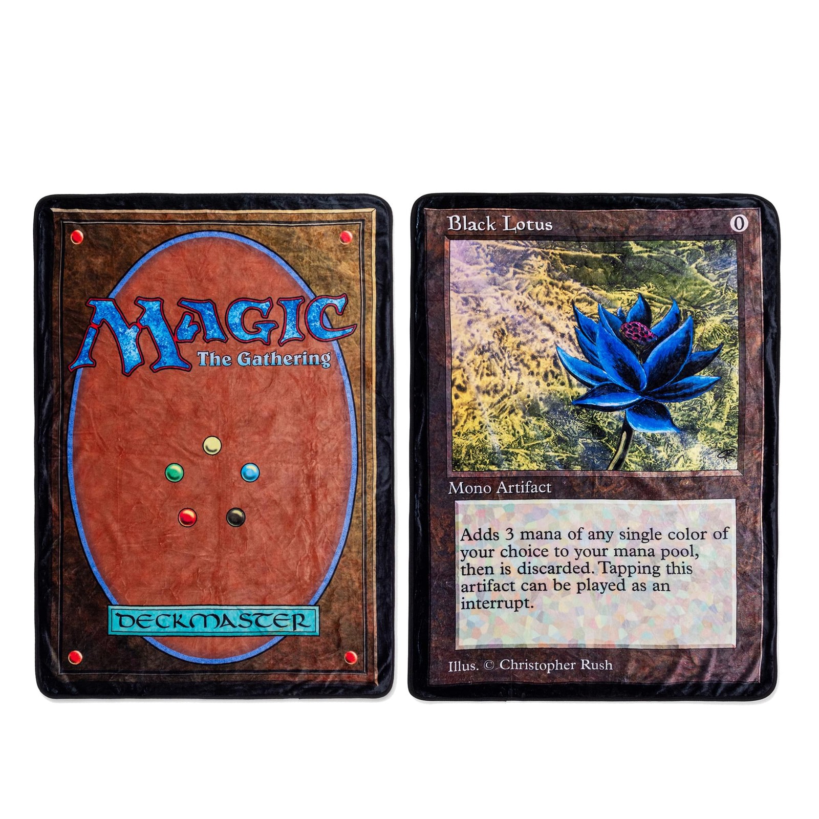 Magic: The Gathering Black Lotus Card Double-Sided Fleece Throw Blanket | 45 x gallery