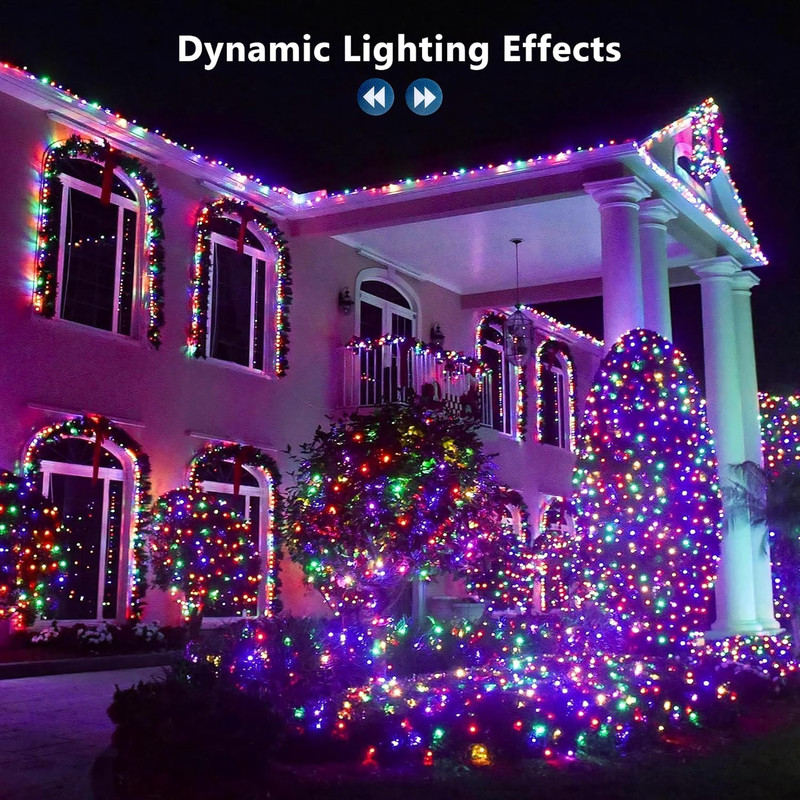 RGB Color Changing String Lights, 33FT 100 LED Red White Blue String Lights with gallery