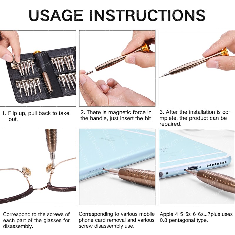 Screwdriver Set 25 in 1 Mini Precision Screwdriver Portable Repair Tool Kit New gallery