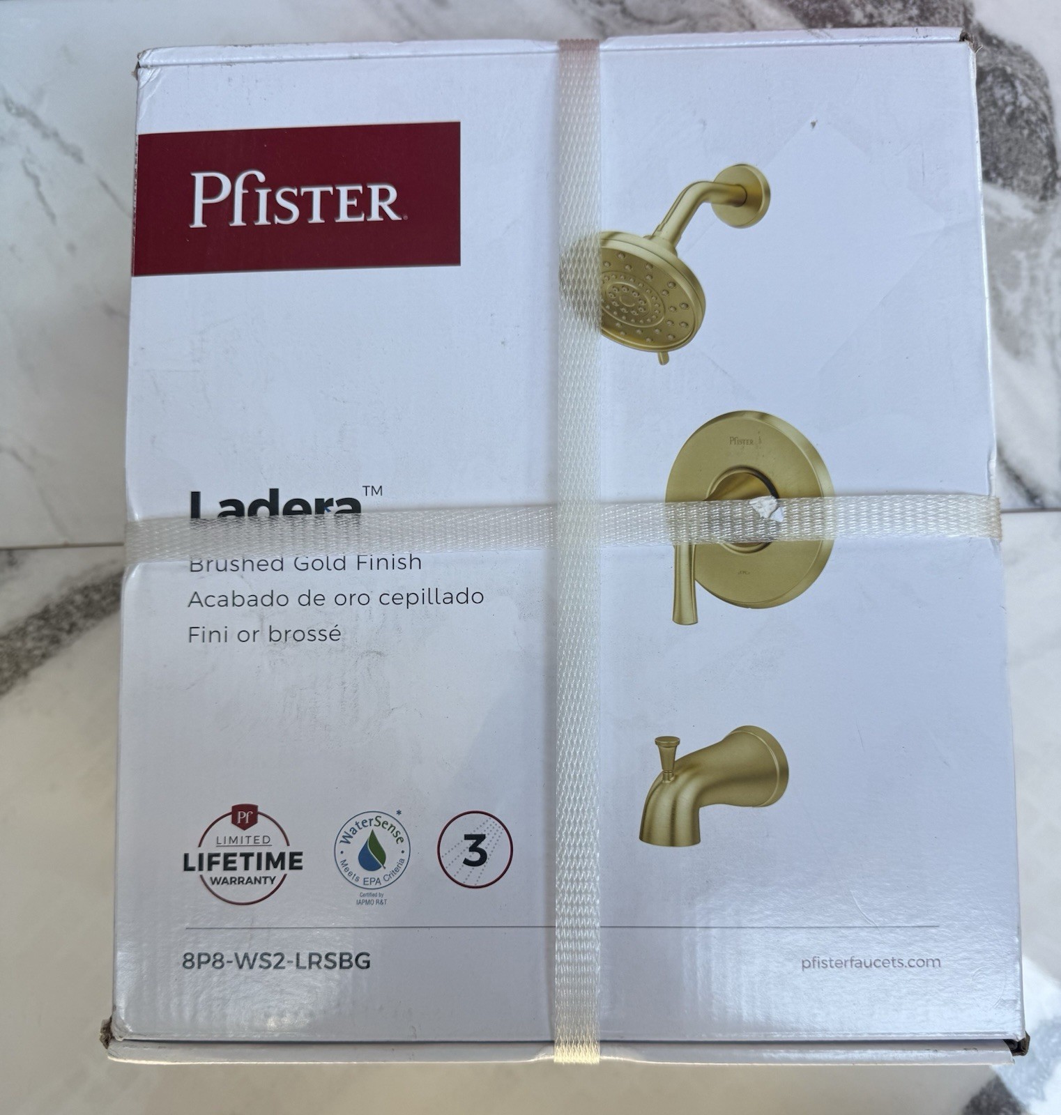 Pfister Ladera Brushed Gold Single-Handle Tub/Shower Faucet Trim Kit w/ Valve gallery