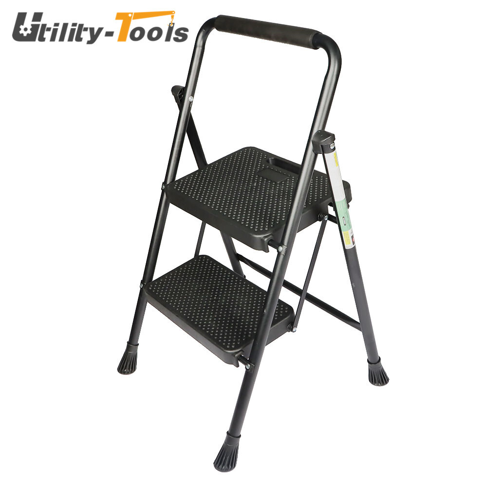 2 Step Ladder Lightweight Aluminum Folding Step Stool w/Wide Anti-Slip Pedal gallery