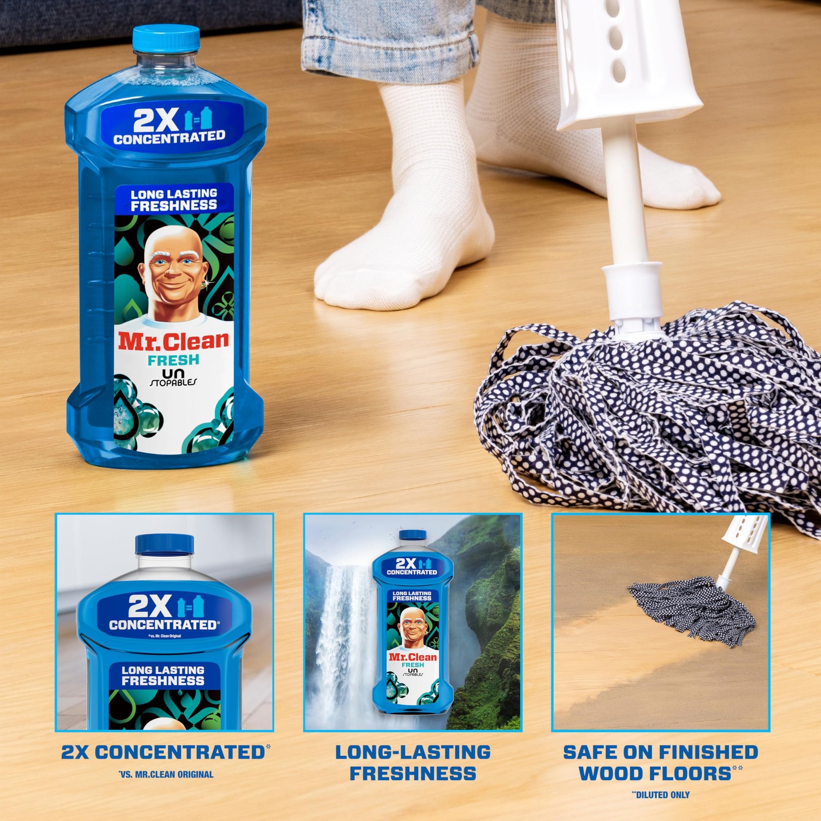 Mr. Clean 2X Concentrated Multi Surface Cleaner with 41 Fl Oz (Pack of 1) gallery