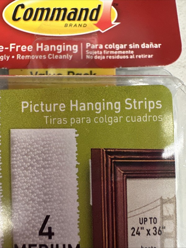 Command Picture Hanging Strips 8 Large, 4 Medium Holds Up to 16 lb White17209ES gallery