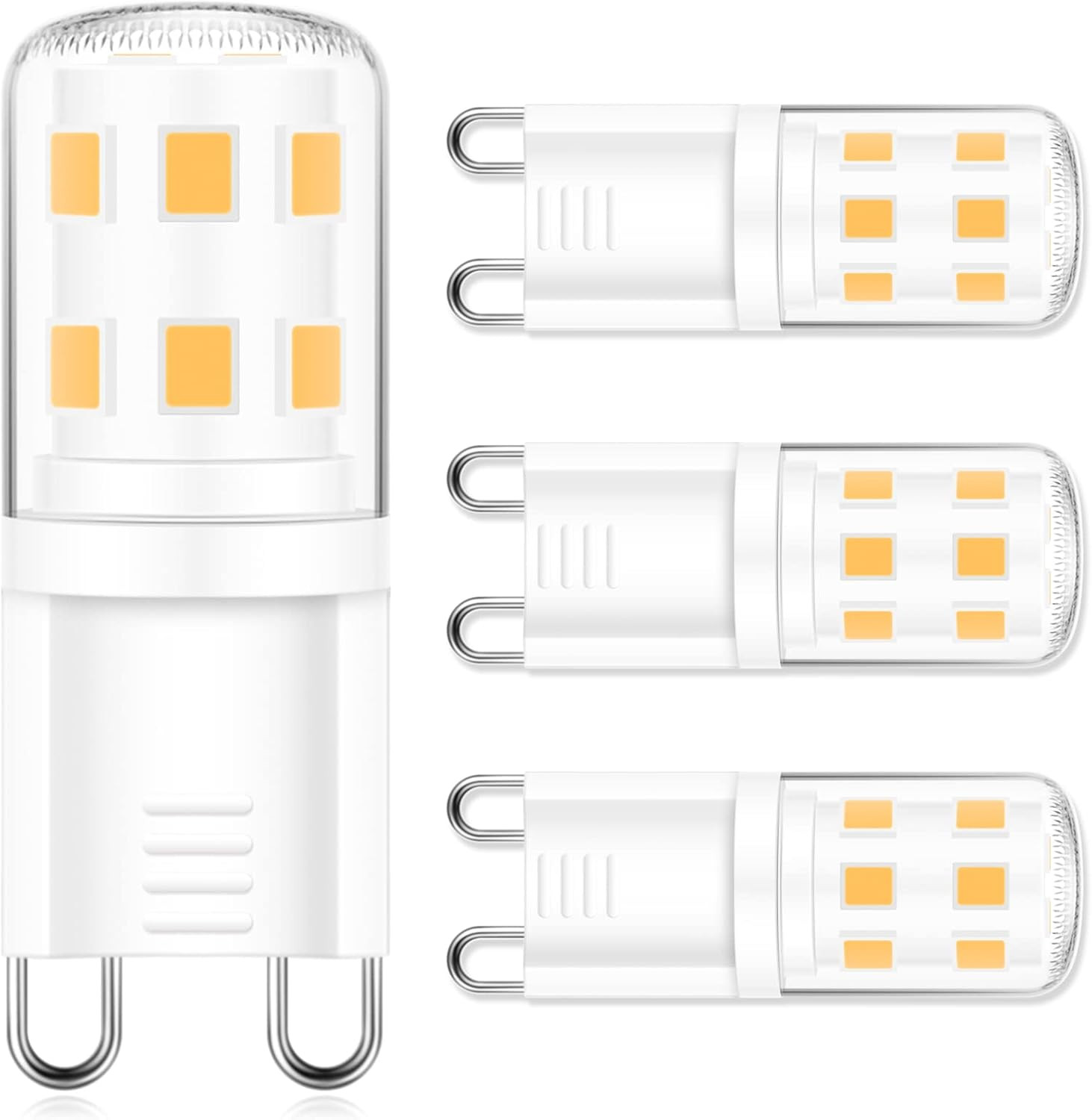 4 Pack G9 LED Bulb, 40 Watt Halogen Replacement, Warm White 2700K, Non-Dimmable gallery