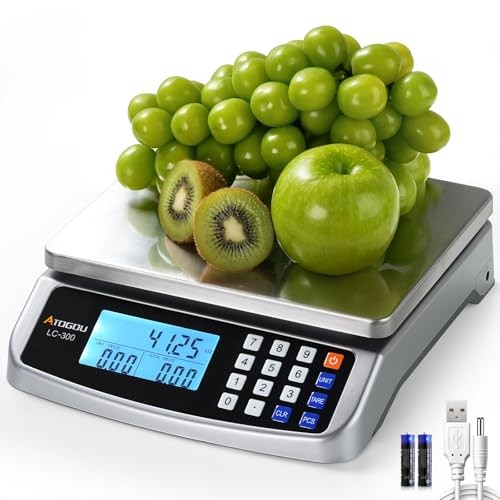 110lb Food Scale, Commercial Kitchen Scale with Price Silver 110lb/50kg gallery