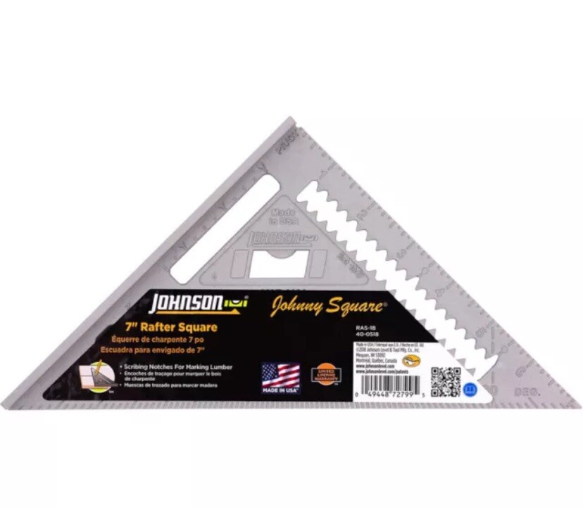 Johnson Johnny Square 7 in. L Aluminum Professional Rafter Square gallery