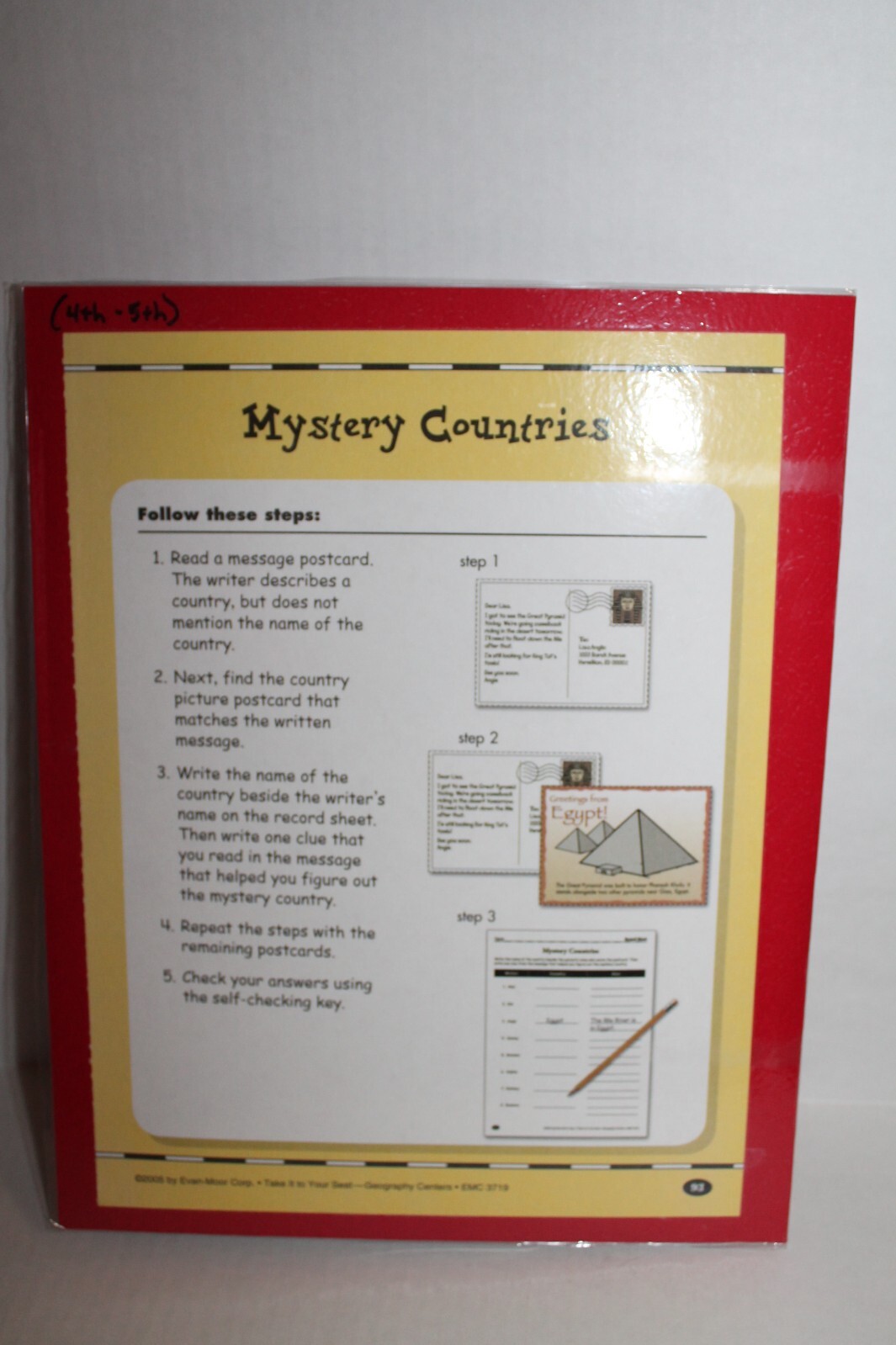 Evan-Moor Geography Folder Center "Mystery Countries" Activity Grades 4-5 gallery